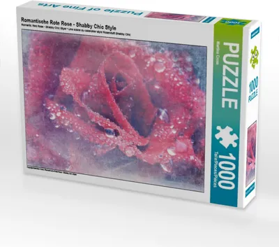 Produktbild von Calvendo Romantische Rote Rose - Shabby Chic Style 1000 Teile Puzzle quer 640x480mm, Cross Martina; 7295930