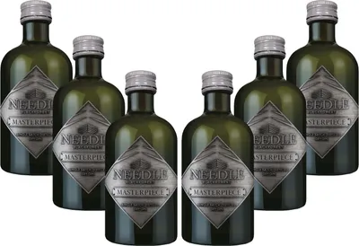Produktbild von Needle 6er Set Dry Gin 6x 0,1L (45% Vol) Blackforest Masterpiece Miniatur - [Enthält Sulfite]