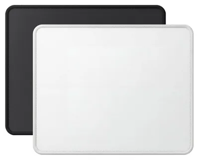 Immagine prodotto di 2 tappetini per mouse, dimensioni 260 x 210 x 3 mm, neri e bianchi, per PC da gaming
