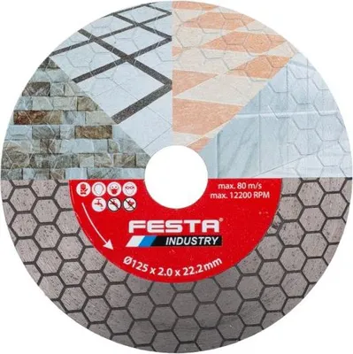 Obrázek produktu pro Kotouč diamantový FESTA INDUSTRY řezný 125x2.0x22.2mm 21231