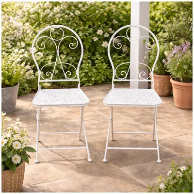 Produktbild von Gartenstuhl 2er-Set Solea Weiß