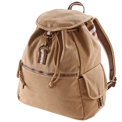 Produktbild von Quadra Vintage Segeltuch Rucksack - 18 Liter BC766 (Einheitsgröße) (Sahara)