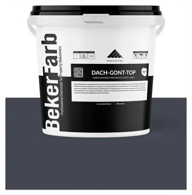 Zdjęcie produktu dla Nawierzchniowa Farba na Dach do Gontu i Papy Bekerfarb Antracytowy 10l