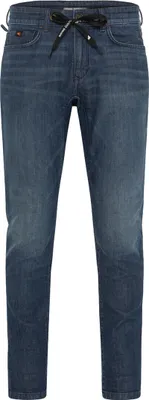 Imagen del producto de Pantalón de ciclismo para hombre, corte ajustado, modelo "Tapered Slim", color azul, talla 30/32