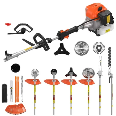Obrázek produktu pro Kosačka, motor 52 cm³, multifunkční 6 v 1, oranžová 6 v 1