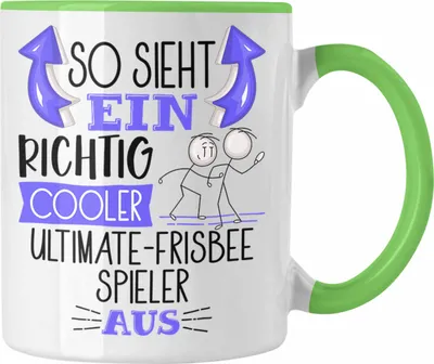 Produktbild von Trendation - So Sieht Ein Richtig Cooler Ultimate-Frisbee-Spieler Aus Geschenk Tasse Lustiger Spruch Geschenkidee (Grün)