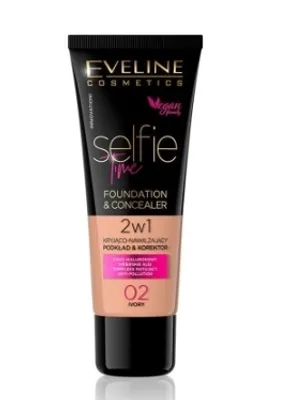 Obrázek produktu pro Eveline Makeup Corretto 2v1 v odstínu 02 Ivory 30 ml