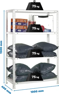 Produktbild von ADVANTAGE PLUS 4/400 1500 BRANCA Metallregal