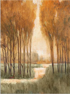 Produktbild von ARTland Wandbild Alu für Innen & Outdoor Goldener Wald I Größe: 40x30 cm