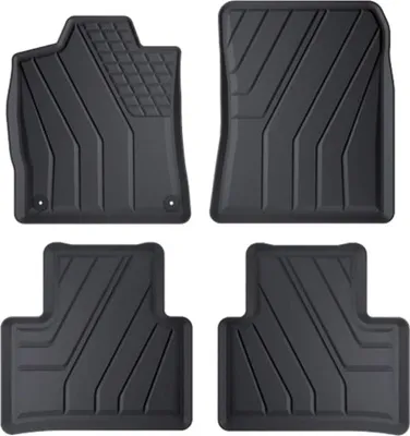 Image de 3D Eco Tapis De Sol En De Matériaux Recyclés Pour Peugeot 308 SW Depuis 2022 4pcs, Bord Haut, Inodore, Noir, Antidérapant, Toutes Saisons