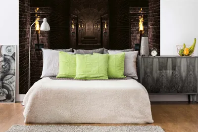 Produktbild von Vlies Fototapete SCHLOSSKORRIDOR 375 x 250 cm (inkl. Kleister) - Vlies Tapete, Wandtapete, Wandbilder - Tapete für Wohnzimmer Schlafzimmer, Büro, Küche - Montagefertig