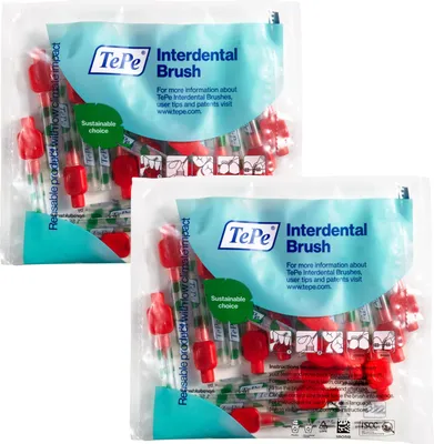 Produktbild von 40 Stück TePe Interdentalbürsten Original, Rot, ISO-Größe 2, 0,5mm, Reinigung der Zahnzwischenräume