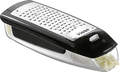 Zdjęcie produktu dla Boska Easy Grater, Tarka z pojemnikiem, Czarny, Srebrny, Przezroczysty, 70 mm, 45 mm, 165 mm, 109 g