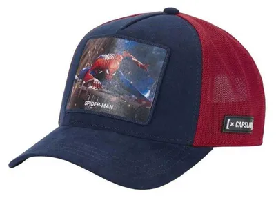 Image de Capslab - Casquette trucker pour homme PP10701 (taille unique) (rouge/bleu marine foncé)