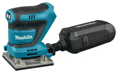 Produktbild von Makita DBO484Z, Exzenterschleifer, Orbital, Klemme/Klettverschlus, Schwarz, Blau, 11000 OPM, 14000 OPM