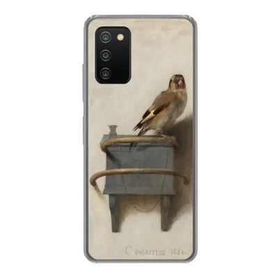 Produktbild von MuchoWow® Handyhülle Schutzhülle Hülle für Samsung Galaxy A03s Stieglitz - Alter Meister - Carel Fabritius Silikon Softcase Handy Hülle - Schutz
