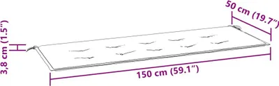 Zdjęcie produktu dla vidaXL 3-osobowa ławka ogrodowa z poduszką 150 cm z litego drewna eukaliptusowego