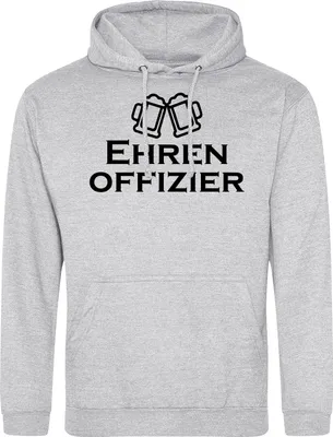 Produktbild von Huuraa Uni Hoodie Ehrenoffizier Schützenfest XL Heather Grey Vegan Sweatshirt Geschenkidee