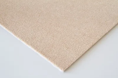 Produktbild von Steffensmeier Velours Teppichboden Mirano Meterware | Auslegware für Kinderzimmer Wohnzimmer Schlafzimmer | Sand, Größe: 100x100 cm