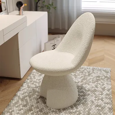 Produktbild von 360Home Stuhl Einzelstuhl Schminkhocker drehbar  Esszimmerstuhl weiß