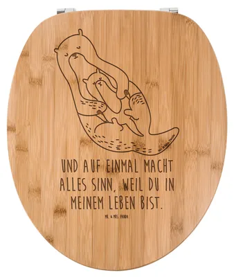 Produktbild von Mr. & Mrs. Panda WC Deckel Otter Kind - Transparent - Geschenk, Baby, Toilettendeckel, Mama, Familie, Geburt, WC-Brille, Mutter, Seeotter, Klodeckel, Brille, Sitz
