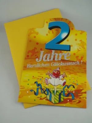 Produktbild von Hallmark - 91537 - Klappkarte, Geburtstag, 2 Jahre, mit Umschlag