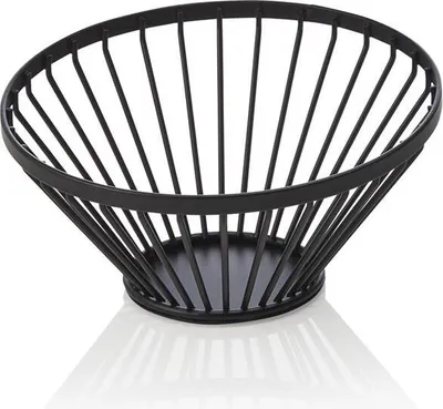 Produktbild von Buffetkorb, Ø 15 cm, Höhe 7,5 cm, schwarz pulverbeschichtet, Metall