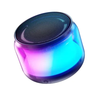 Produktbild von Mini Bluetooth Lautsprecher mit RGB LED Licht, tragbarer kabelloser Speaker Bluetooth 5.0,  wasserdicht, Stereo Musikbox für Handy & Outdoor