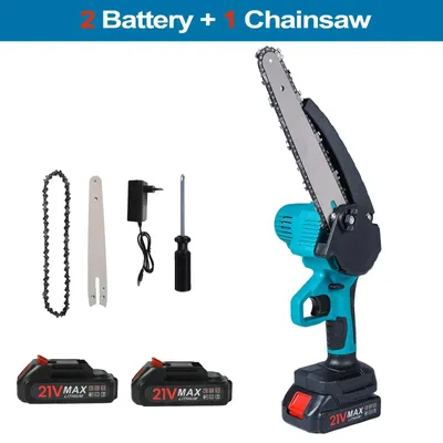 Obrázok produktu pre Akumulátorová reťazová píla – Praktická elektrická píla – 20,3 cm reťaz – 18–21 V – 1 akumulátor – Vhodná do záhrady a na spracovanie dreva