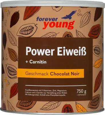 Produktbild von Forever Young Dr. Strunz Power Eiweiß Plus – 750 g Chocolat Noir
