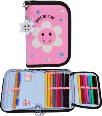Obrázek produktu pro Penál Smile s jednou chlopní, příslušenstvím a nástavci
