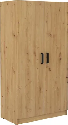 Produktbild von Masseno Drehtürenschrank MALTESA 80 cm Kleiderschrank Schlafzimmer Schrank 2-türig Eiche Artisan