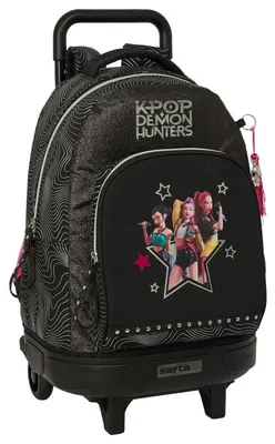 Productafbeelding van Safta K-pop Demon Hunters rugzak, 33 liter, met wielen, zwart. Kinderen, zwart, one size