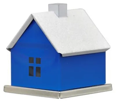 Produktbild von KNOX - Räucherhaus Metall Blau - Größe ca. 6,5cm, für Räucherkerzen Größe M (Standard) - 202070