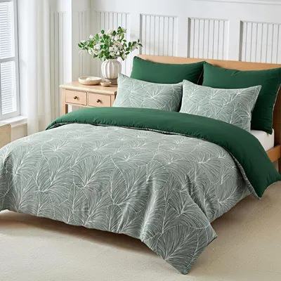Produktbild von Tropisches Blätter Bettbezug-Set von 200 x 200 cm