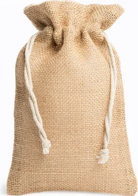 Produktbild von Jute Sack mit Baumwollkordelverschluss 25cm / 32cm