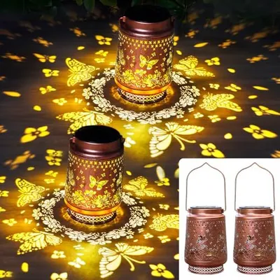 Produktbild von Aosite Solar Lantern Outdoor -Gebrauch, Pack 2 Lichter, wasserdicht