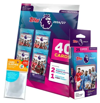 Produktbild von Bundle mit Premier League 2026/27 Trading Cards - 1 Blister + 1 Multipack + exklusive collect-it Hüllen