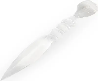 Produktbild von NKlaus Natürliche Selenit Herz Dolch 24cm Edelstein Herzkristall Quarzkristall Deko 15316