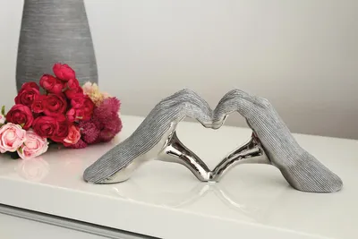 Produktbild von Gilde Keramik Hand "Heart" VE 4 47237