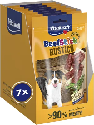 Productafbeelding van Vitakraft Rundvleesstokjes Rustico - 7 stuks x 55g