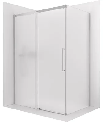 Obrázek produktu pro CERANO - Sprchový kout Lantono - levá - 8 mm - Soft-Close - chrom, mléčné sklo - 130x90 cm - posuvný