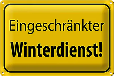 Produktbild von Blechschild Hinweis 30x20cm eingeschränkter Winterdienst