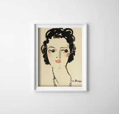 Produktbild von Poster - Canvas - Leinwand - 21 cm x 29,7 cm - Fotoposter - Leinwandkunst - Jeune Femme Kees Van Dongen