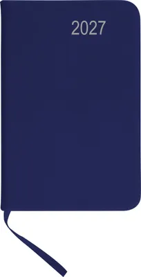 Produktbild von Taschenkalender 2027 / ca DIN A7 / mit PolyurethanEinband / Farbe: blau