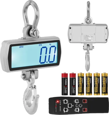 Zdjęcie produktu dla Waga Hakowa Wisząca Magazynowa Z Pilotem Duży Wyświetlacz Lcd 500 / 0.1 Kg