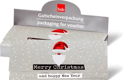 Produktbild von Weihnachten - Gutschein - Glückwunschkarte im Format 6,7 x 11 cm mit