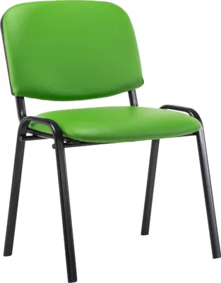Produktbild von CLP Stuhl Ken Kunstleder stapelbar und mit modernem Design grün