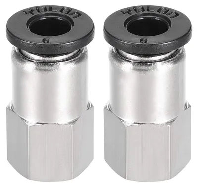 Steckverbinder Adapter 6 mm x 1/4 PT, 2 Stück, Silber