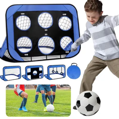 Image de But de football Buts de football pour enfants 4 In 1 But Pop-up avec trous de tir Jardin